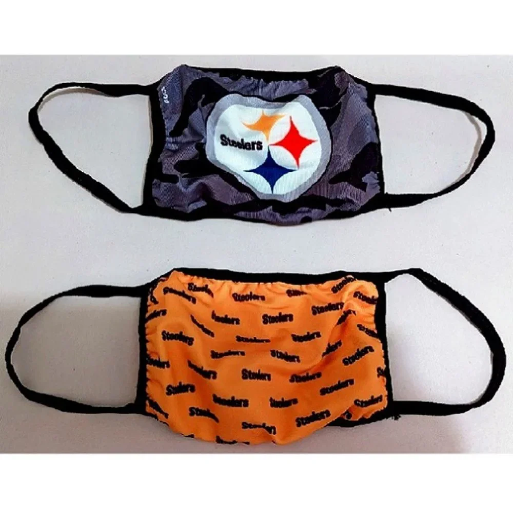 🏈🆕 2 COUNT PITTSBURGH STEELERS 2 PACK FACE COVER - NFL - UNISEX